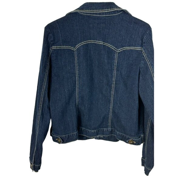 Baccin Size XL Women's Long Sleeve Blue Demin Jacket - Picture 12 of 12